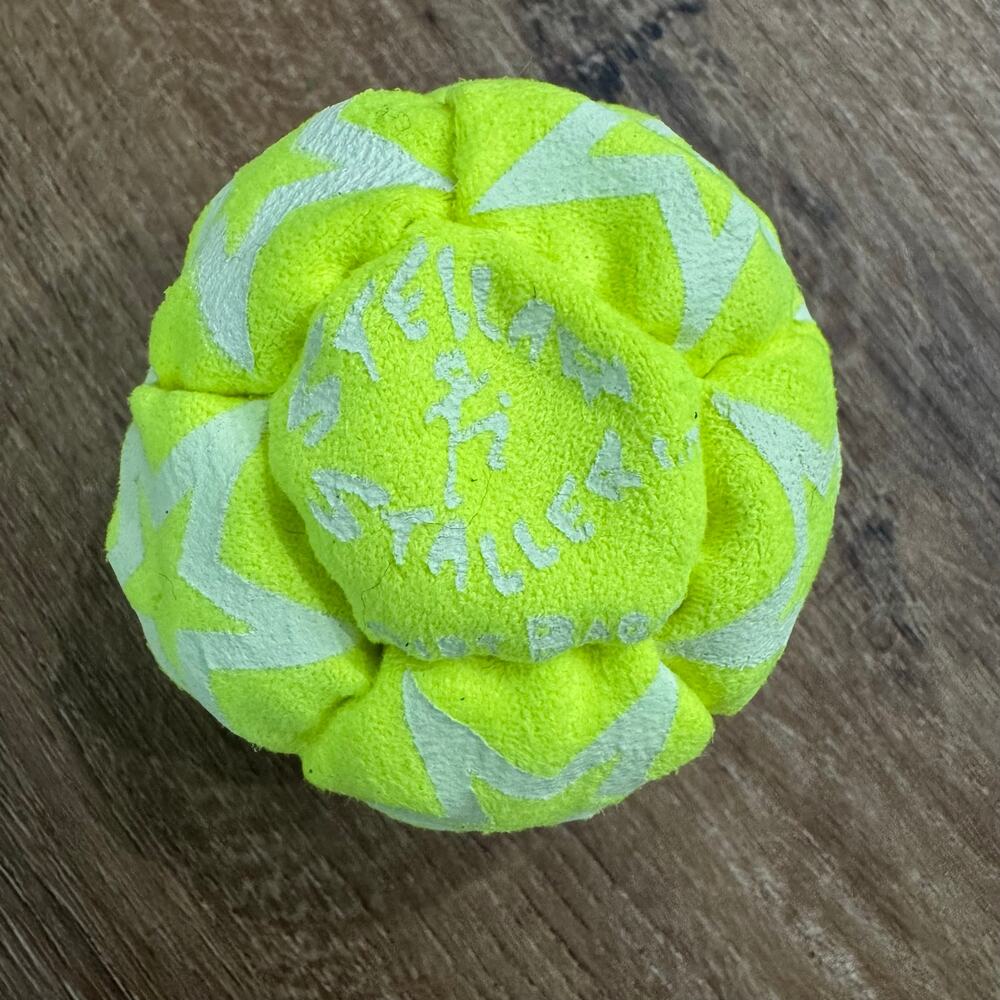 Dirtbag Stellar Staller Footbag Suede Hacky Sack in Neon, Authentic